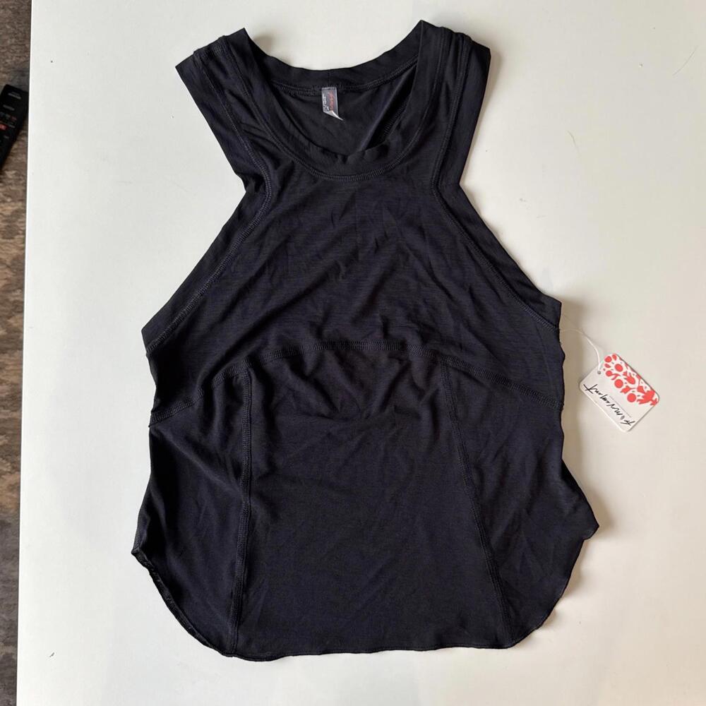 FP Movement by Free People Silver Lining Tempo Tank Black NWT Size M - Picture 4 of 8